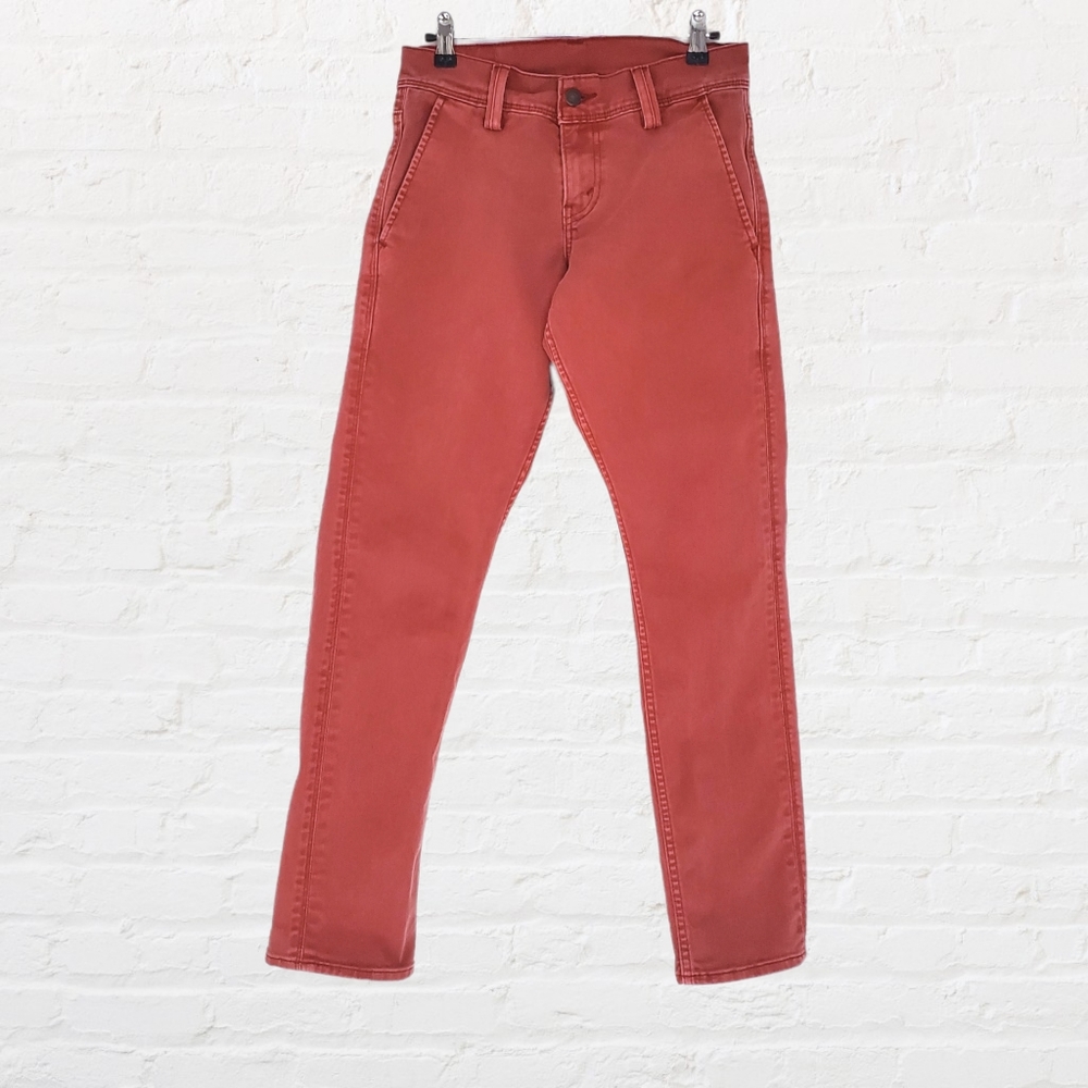 Levi's 511 28" X 30" Brick Red Slim Fit Jeans